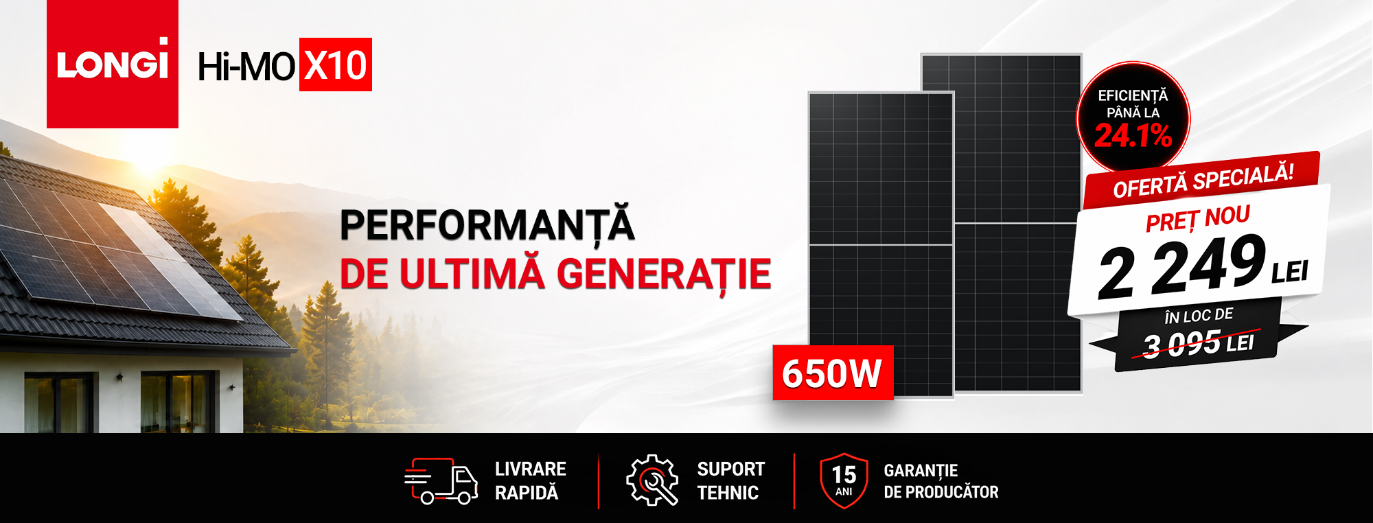 Promotie panouri solare 650W - 2026